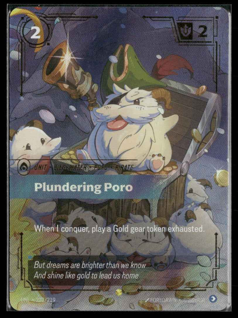 Plundering Poro (Overnumbered) #222/219 Showcase - Riftbound Unleashed