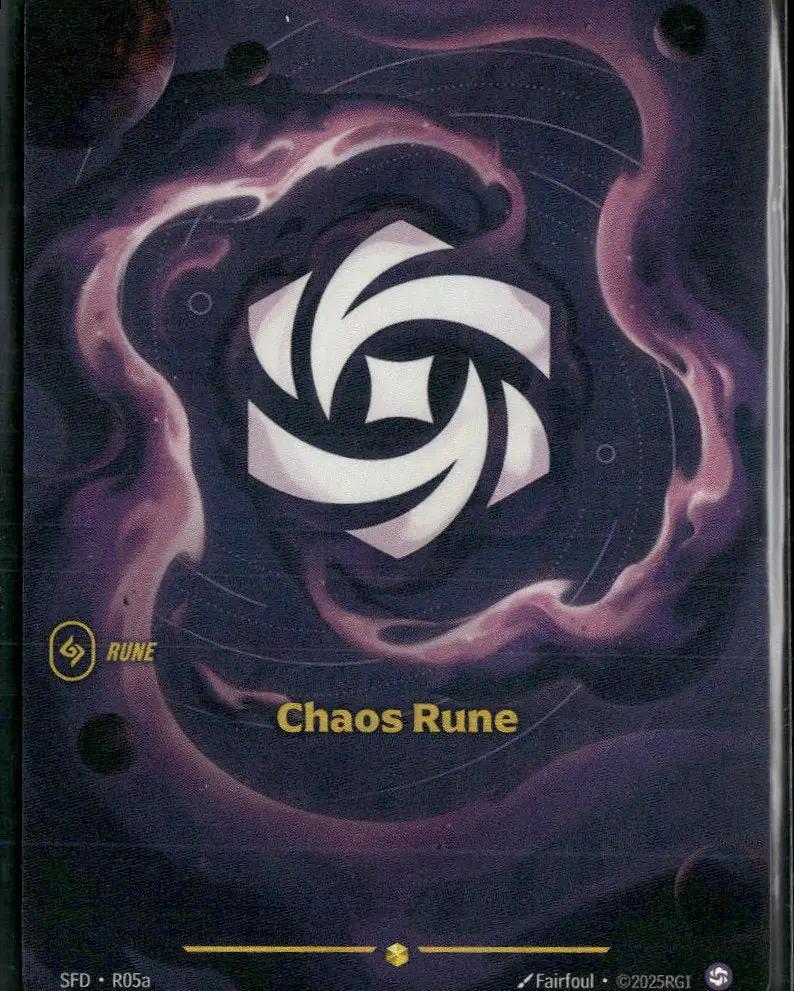 Chaos Rune #R05a Rare - Riftbound Spiritforged