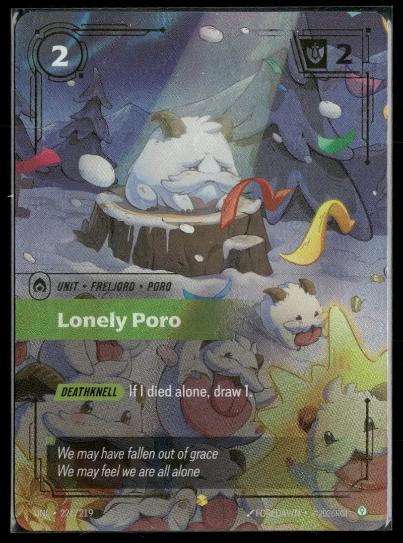 Lonely Poro (Overnumbered) #221/219 Showcase - Riftbound Unleashed