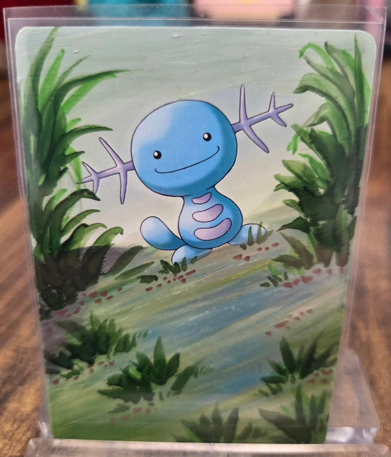 Custom Painted Wooper Pokemon Card