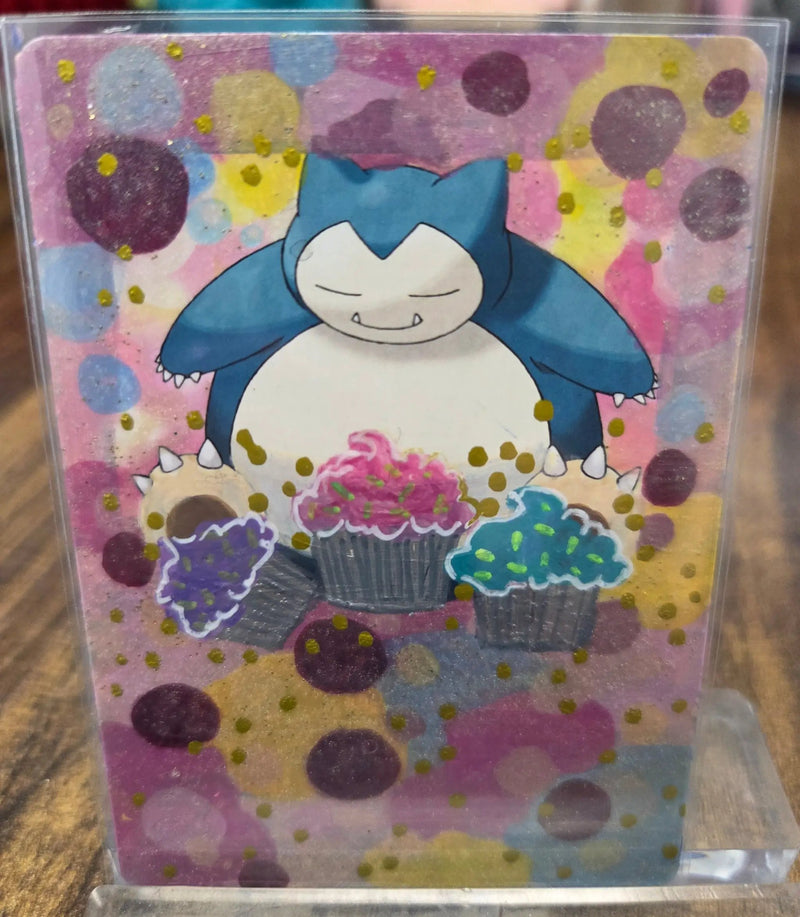 Custom Painted Snorlax Pokemon Card