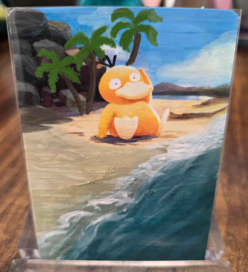 Custom Painted Psyduck Pokemon Card