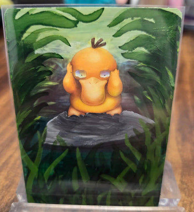 Custom Painted Psyduck Pokemon Card
