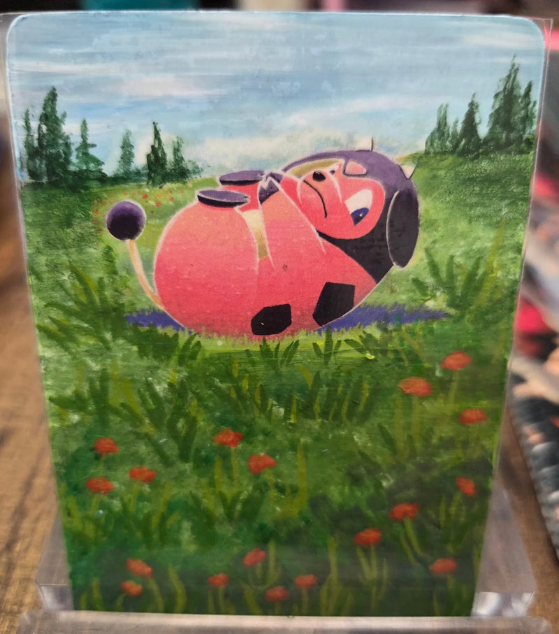 Custom Painted Pokemon Card - Miltank