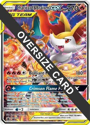 Charizard & Braixen GX (SM Black Star Promo) SM230 - Jumbo Cards Holofoil