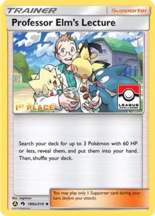 Professor Elm's Lecture (League Challenge) [1st Place] 188a/214 - League & Championship Cards Reverse Holofoil