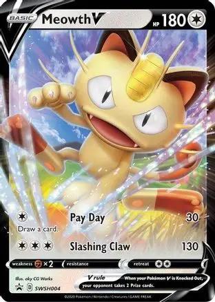 Meowth V SWSH004/307 - SWSH Sword & Shield Promo Cards Holofoil