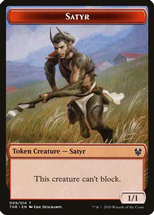 Satyr // Gold Double-Sided Token (THB-9 // 13) - Theros Beyond Death Tokens Foil