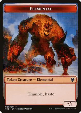 Elemental // Satyr Double-Sided Token (THB-8 // 9) - Theros Beyond Death Tokens Foil