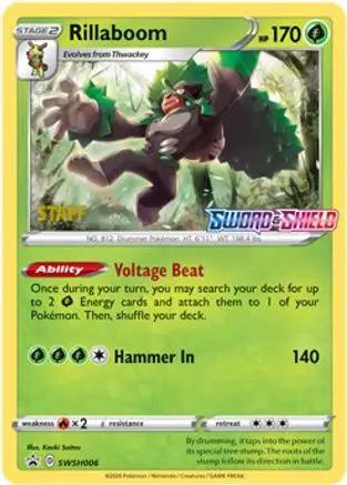 Rillaboom (Prerelease) [Staff] SWSH006 - SWSH Sword & Shield Promo Cards Holofoil