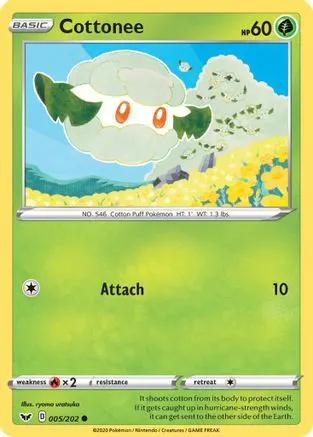 Cottonee 005/202 - SWSH01 Sword & Shield Base Set Reverse Holofoil