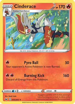 Cinderace () 035/202 - SWSH01 Sword & Shield Base Set Holofoil