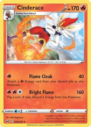 Cinderace () 036/202 - SWSH01 Sword & Shield Base Set