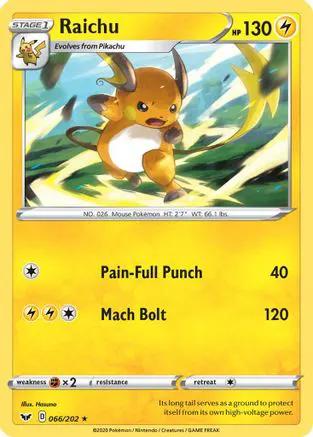 Raichu 066/202 - SWSH01 Sword & Shield Base Set