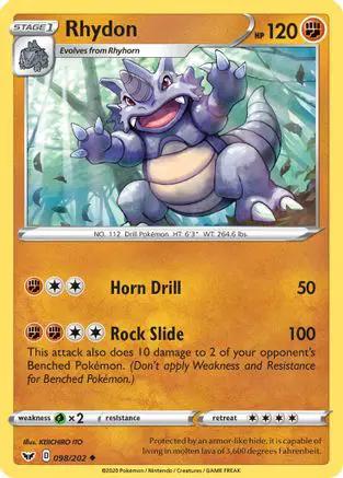 Rhydon 098/202 - SWSH01 Sword & Shield Base Set