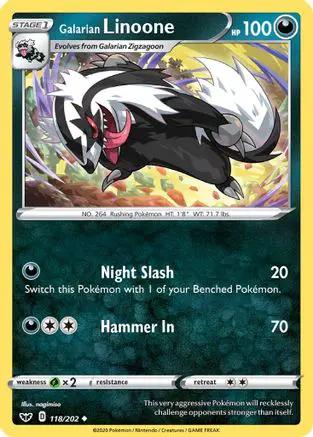 Galarian Linoone 118/202 - SWSH01 Sword & Shield Base Set
