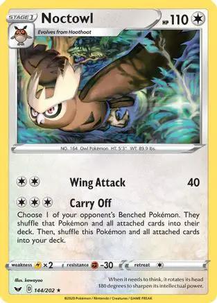 Noctowl 144/202 - SWSH01 Sword & Shield Base Set Reverse Holofoil