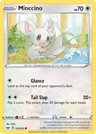 Minccino 145/202 - SWSH01 Sword & Shield Base Set Reverse Holofoil