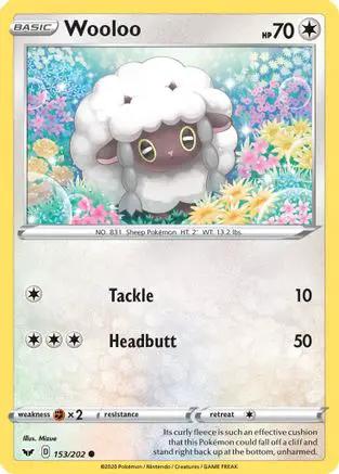 Wooloo 153/202 - SWSH01 Sword & Shield Base Set Reverse Holofoil
