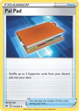 Pal Pad 172/202 - SWSH01 Sword & Shield Base Set Reverse Holofoil