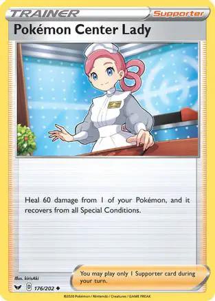Pokemon Center Lady 176/202 - SWSH01 Sword & Shield Base Set Reverse Holofoil