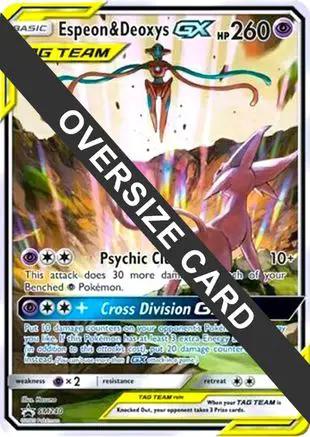 Espeon & Deoxys GX Oversized (SM Black Star Promo) SM240 - Jumbo Cards Holofoil