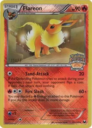 Flareon (Regional Championships) [Staff] 012/108 - League & Championship Cards Reverse Holofoil