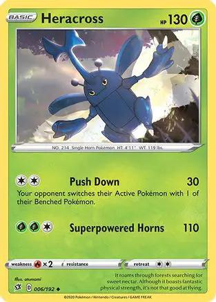 Heracross 006/192 - SWSH02 Rebel Clash Reverse Holofoil
