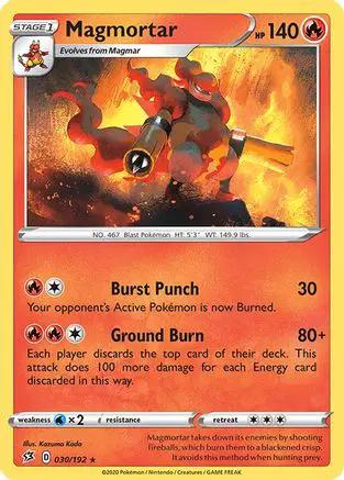 Magmortar 030/192 - SWSH02 Rebel Clash Reverse Holofoil