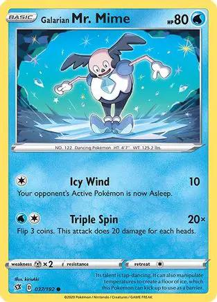 Galarian Mr. Mime 037/192 - SWSH02 Rebel Clash Reverse Holofoil