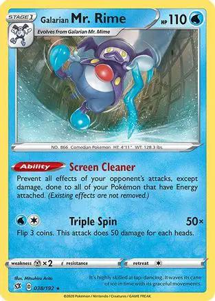 Galarian Mr. Rime 038/192 - SWSH02 Rebel Clash Reverse Holofoil
