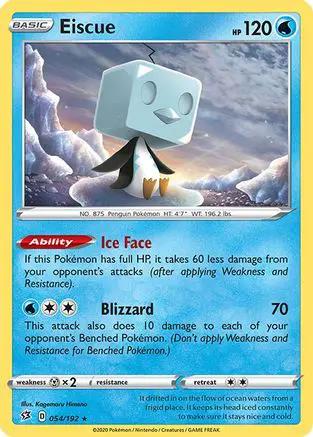 Eiscue 054/192 - SWSH02 Rebel Clash Reverse Holofoil