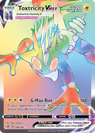 Toxtricity VMAX (Secret) 196/192 - SWSH02 Rebel Clash Holofoil