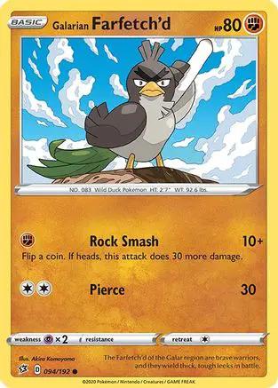 Galarian Farfetch'd 094/192 - SWSH02 Rebel Clash Reverse Holofoil