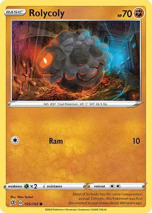 Rolycoly 105/192 - SWSH02 Rebel Clash Reverse Holofoil