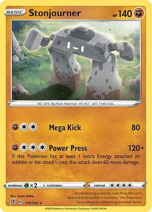 Stonjourner 111/192 - SWSH02 Rebel Clash Reverse Holofoil