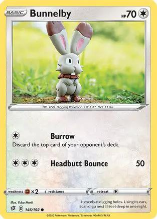 Bunnelby 146/192 - SWSH02 Rebel Clash Reverse Holofoil