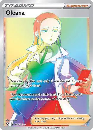 Oleana (Secret) 202/192 - SWSH02 Rebel Clash Holofoil
