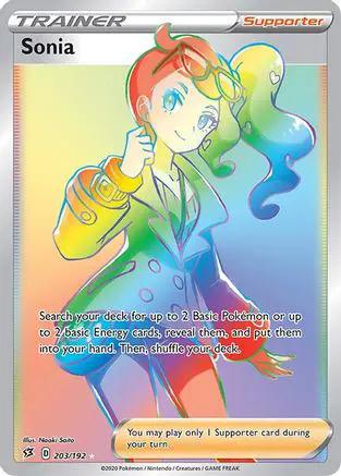 Sonia (Secret) 203/192 - SWSH02 Rebel Clash Holofoil