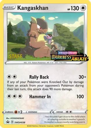 Kangaskhan (Prerelease) [Staff] SWSH038 - SWSH Sword & Shield Promo Cards Holofoil
