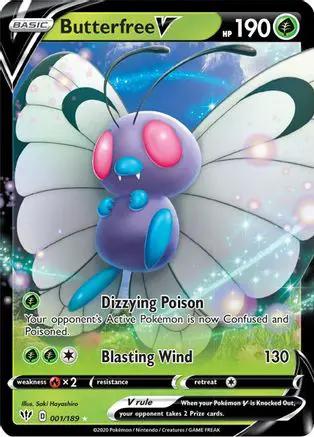 Butterfree V 001/189 - SWSH03 Darkness Ablaze Holofoil