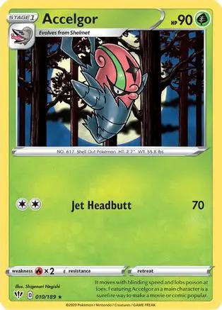Accelgor 010/189 - SWSH03 Darkness Ablaze Reverse Holofoil
