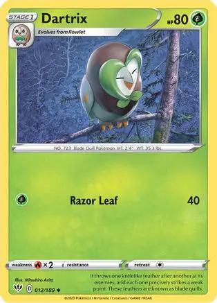 Dartrix 012/189 - SWSH03 Darkness Ablaze Reverse Holofoil