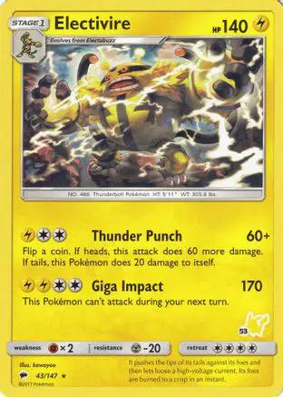 Electivire (# Pikachu Stamped) 043/147 - Battle Academy