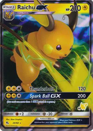 Raichu GX (# Pikachu Stamped) 020/68 - Battle Academy Holofoil