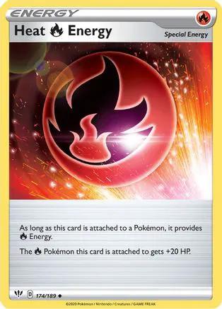 Heat R Energy 174/189 - SWSH03 Darkness Ablaze Reverse Holofoil