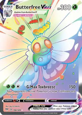 Butterfree VMAX (Secret) 190/189 - SWSH03 Darkness Ablaze Holofoil