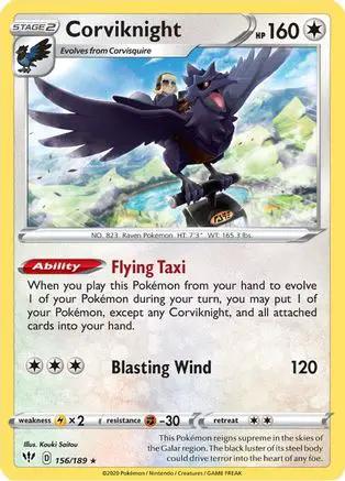 Corviknight 156/189 - SWSH03 Darkness Ablaze Reverse Holofoil