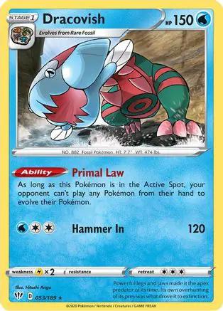 Dracovish 053/189 - SWSH03 Darkness Ablaze Reverse Holofoil
