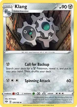 Klang 126/189 - SWSH03 Darkness Ablaze Reverse Holofoil